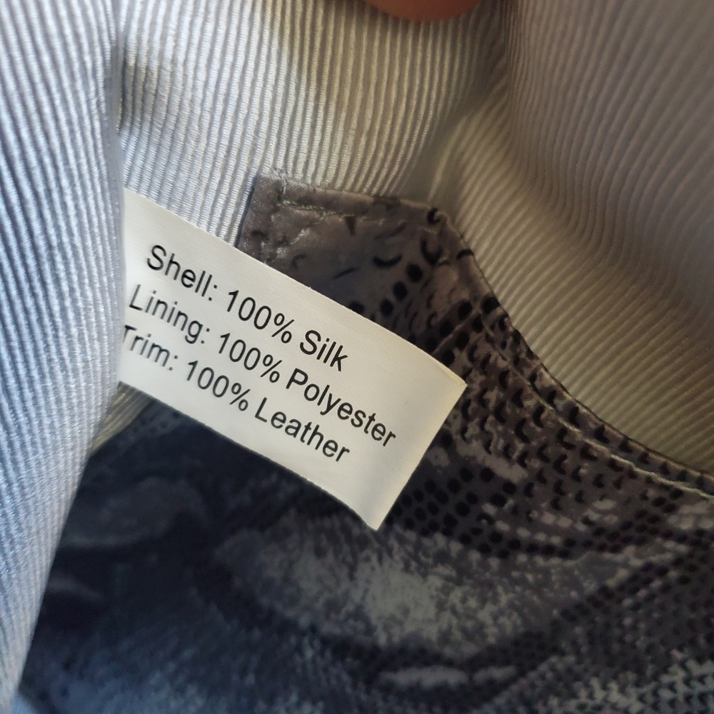 Echo 100% Silk Python Clutch Evening Handbag Purs… - image 4